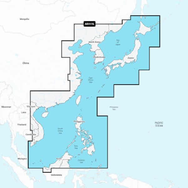 Garmin Navionics+™ - Mer de Chine et Japon - NSAE011L