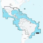 Garmin Navionics+™ - Mexique, Caraïbes jusqu'au Brésil - NSSA004L