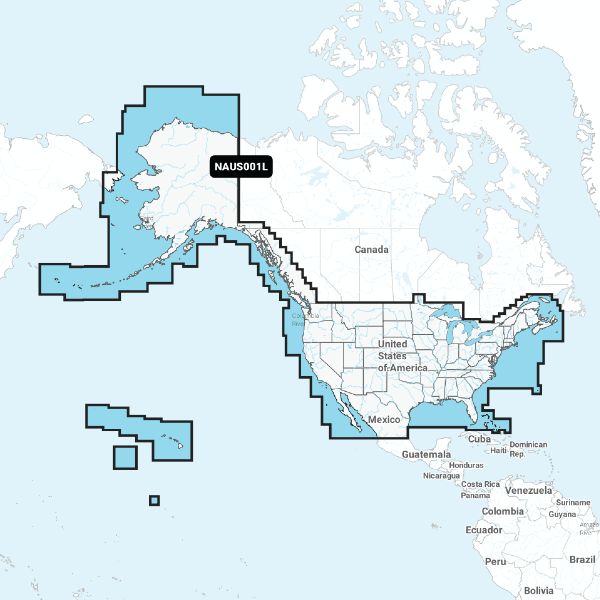Navionics®+ - États-Unis et côtes du Canada - NAUS001L