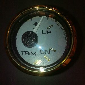 Jauge Faria pour Flaps Volvo Lunette Or Écriture Noir/Blanc/Or sur fond Gris