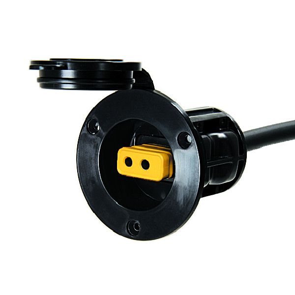 Flush Mount Power Port – Black