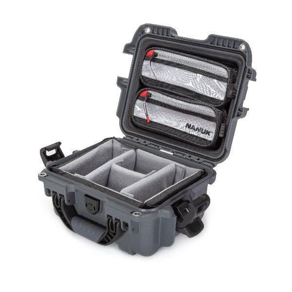 Mallette Nanuk 905 Graphite avec Fermoirs TSA PowerClaw,Bande Séparatrice et Organisateur Couvercle