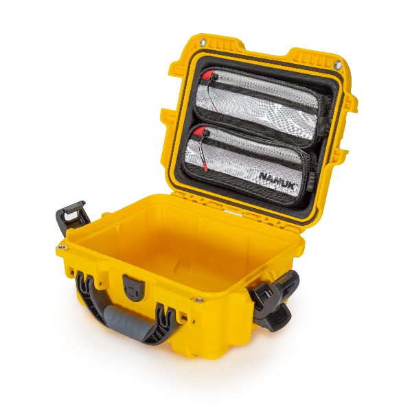 Mallette Nanuk 905 Jaune avec Fermoirs TSA PowerClaw et Organisateur de Couvercle