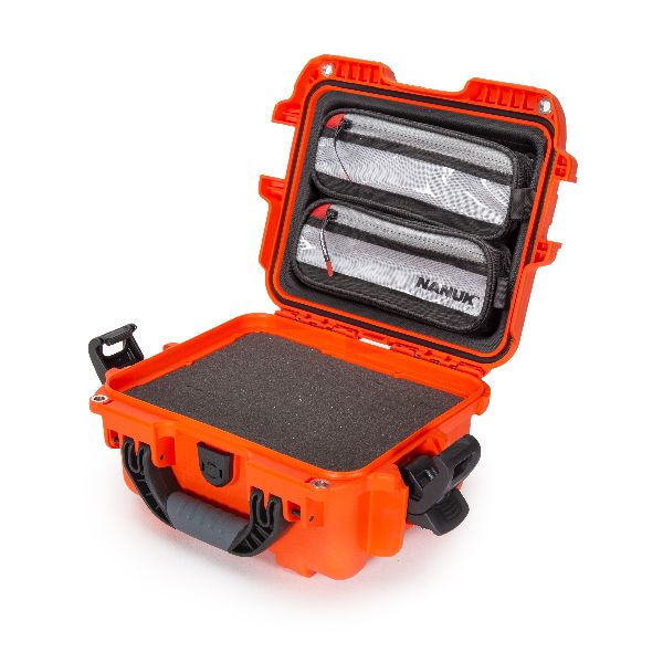 Mallette Nanuk 905 Orange avec Mousse Cubique et Organisateur de Couvercle