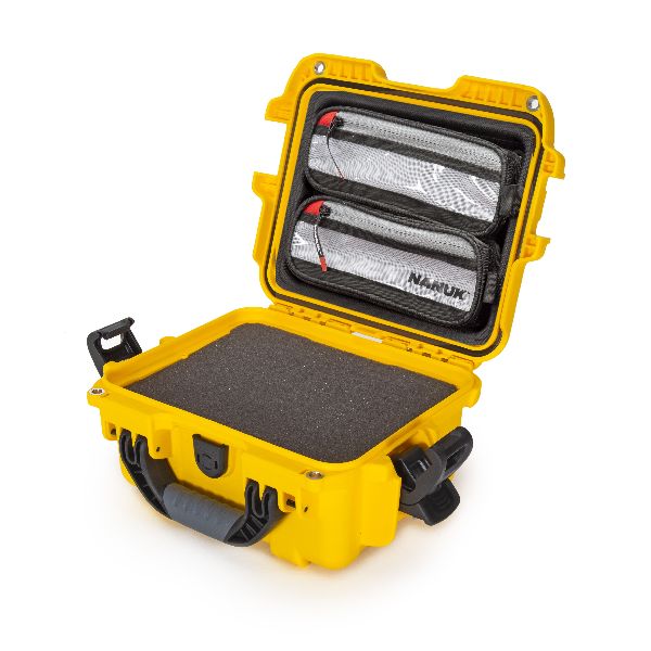 Case Nanuk 905 Yellow with Cubed Foam & Lid Organizer