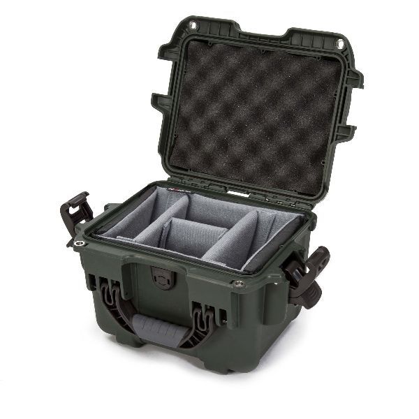 Case Nanuk 908 Olive with TSA PowerClaw Latch & Dividing Pad