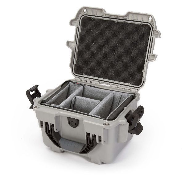 Case Nanuk 908 Silver with TSA PowerClaw Latch & Dividing Pad