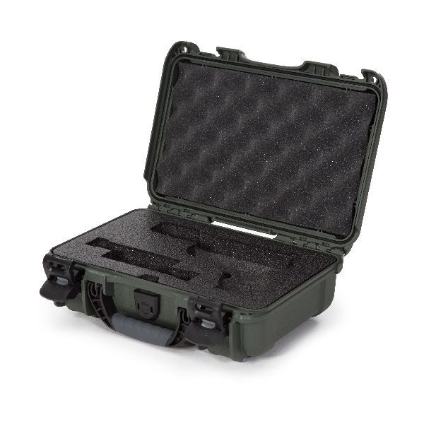 Mallette Nanuk 909 Olive avec Mousse Pré-Coupé pour un Pistolet GLock