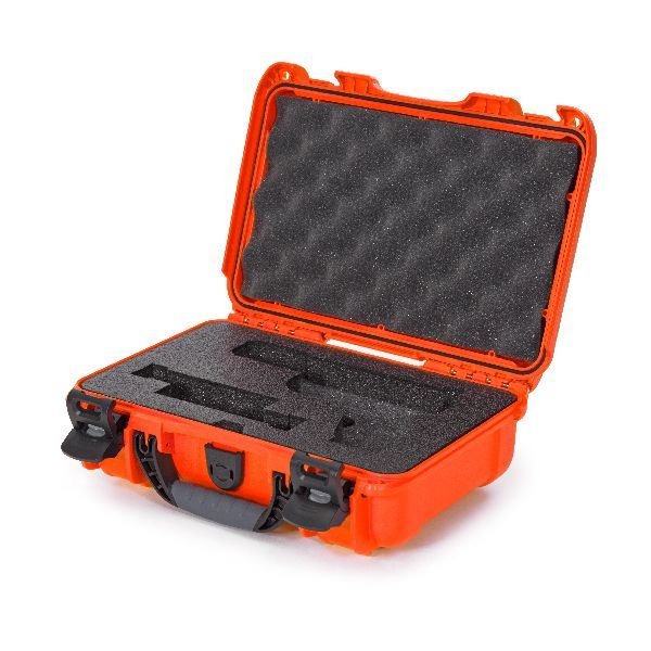Mallette Nanuk 909 Orange avec Mousse Pré-Coupé pour un Pistolet GLock