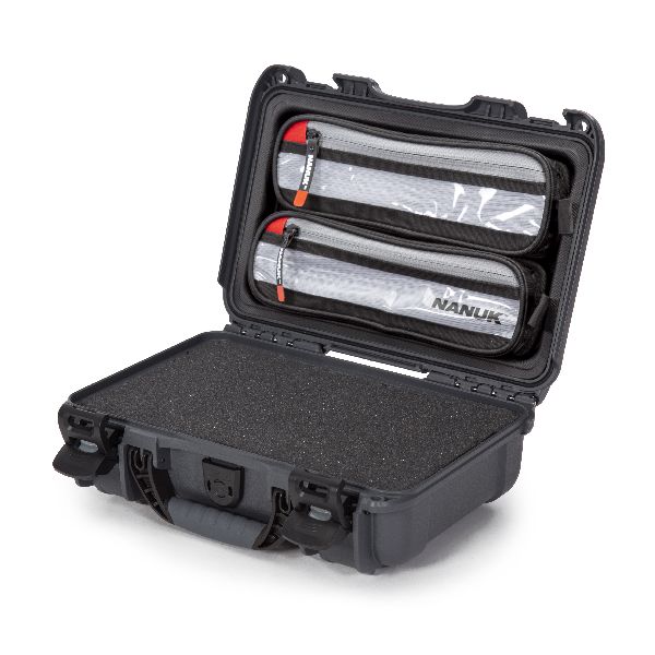 Mallette Nanuk 909 Graphite avec Mousse Cubique et Organisateur de Couvercle