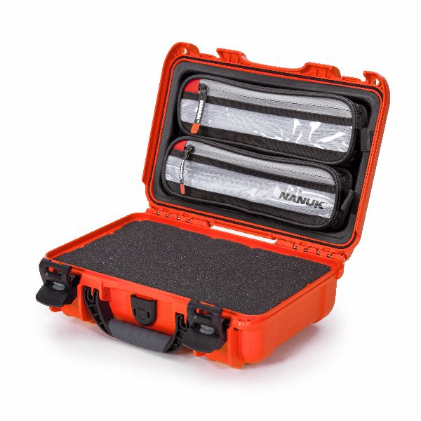 Mallette Nanuk 909 Orange avec Mousse Cubique et Organisateur de Couvercle