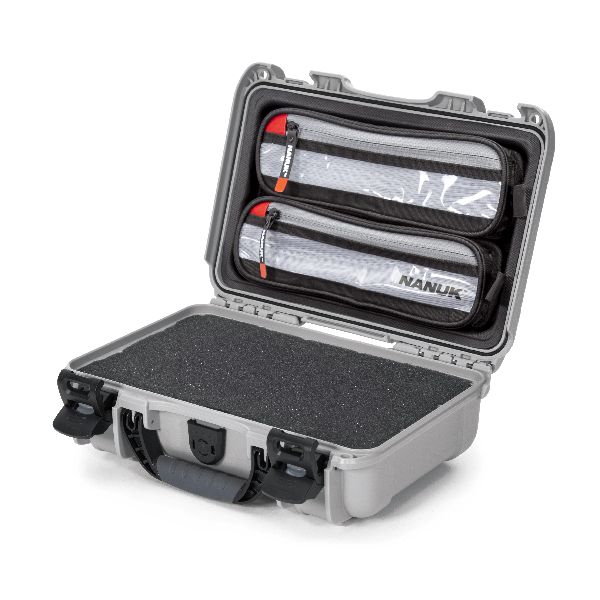 Mallette Nanuk 909 Argent avec Mousse Cubique et Organisateur de Couvercle