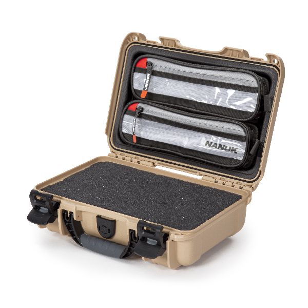 Mallette Nanuk 909 Beige avec Mousse Cubique et Organisateur de Couvercle