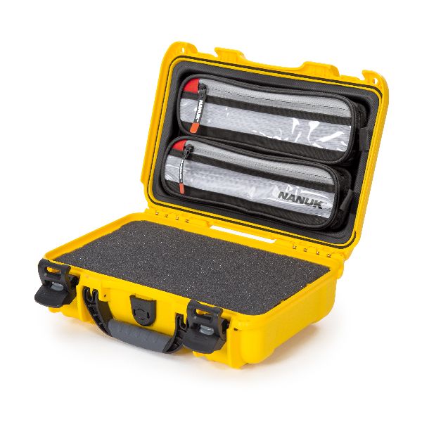 Mallette Nanuk 909 Jaune avec Mousse Cubique et Organisateur de Couvercle