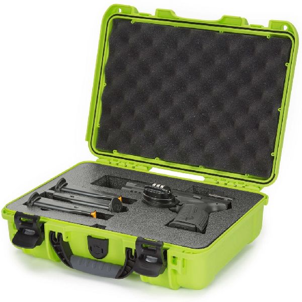 Mallette Nanuk 910 Lime avec Mousse Pré-Coupé pour Pistol Optic Ready