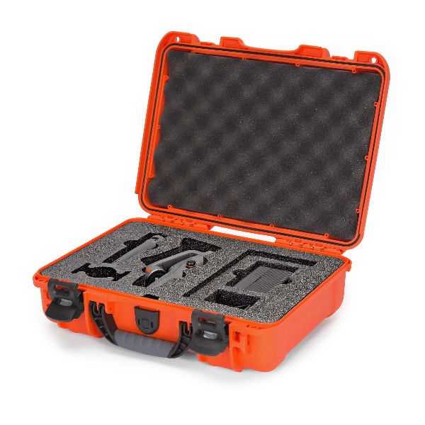 Mallette Nanuk 910 Orange avec Mousse Pré-Coupé pour un DJI 6 VLOG Combo