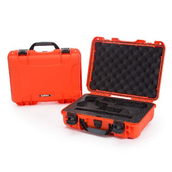 Mallette Nanuk 910 Orange avec Mousse Pré-Coupé pour Deux Pistolets Classiques
