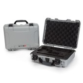 Mallette Nanuk 910 Argent avec Mousse Pré-Coupé pour Deux Pistolets Classiques