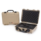 Mallette Nanuk 910 Beige avec Mousse Pré-Coupé pour Deux Pistolets Classiques