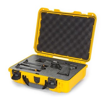 Case Nanuk 910 Yellow with Pre-Cut Pistol Optic Ready Foam