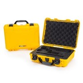 Mallette Nanuk 910 Jaune avec Mousse Pré-Coupé pour Deux Pistolets Classiques