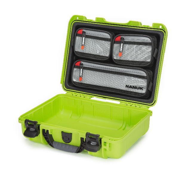 Case Nanuk 910 Lime with Lid Organizer