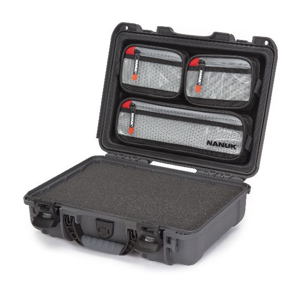Mallette Nanuk 910 Graphite avec Mousse Cubique et Organisateur de Couvercle