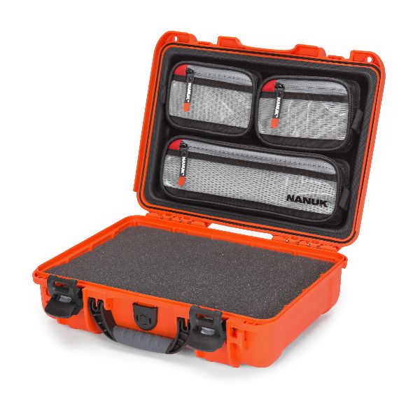 Mallette Nanuk 910 Orange avec Mousse Cubique et Organisateur de Couvercle