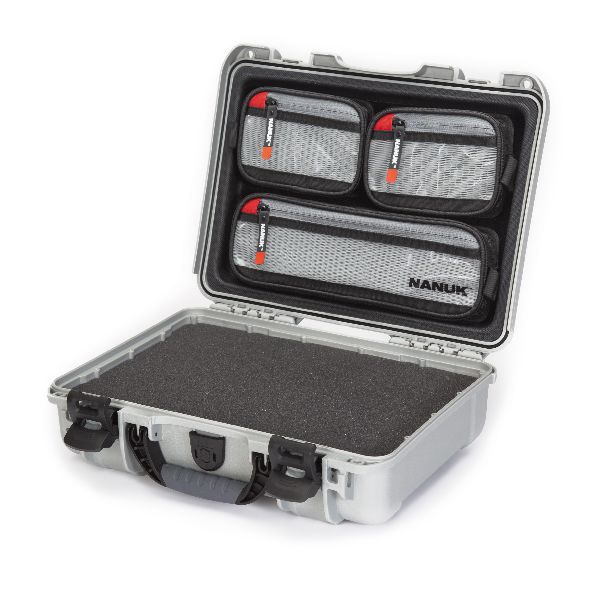 Mallette Nanuk 910 Argent avec Mousse Cubique et Organisateur de Couvercle