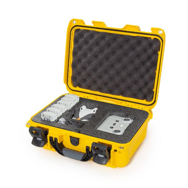 Mallette Nanuk 915 Jaune avec Mousse Pré-Coupé pour DJI Mini 3 Pro Fly More