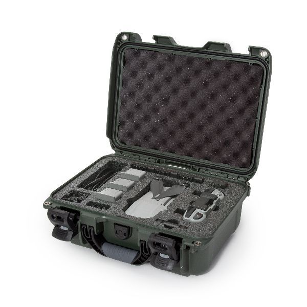 Mallette Nanuk 915 Olive avec Fermoirs TSAPowerClaw et Mousse Pré-Coupé pour DJI Mavic Air2 Flymore