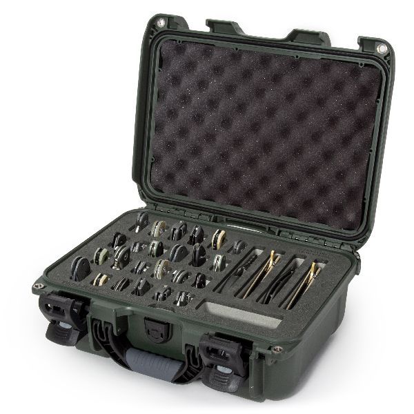 Mallette Nanuk 915 Olive avec Fermoirs TSA PowerClaw et Mousse Pré-Coupé pour 28 Couteaux