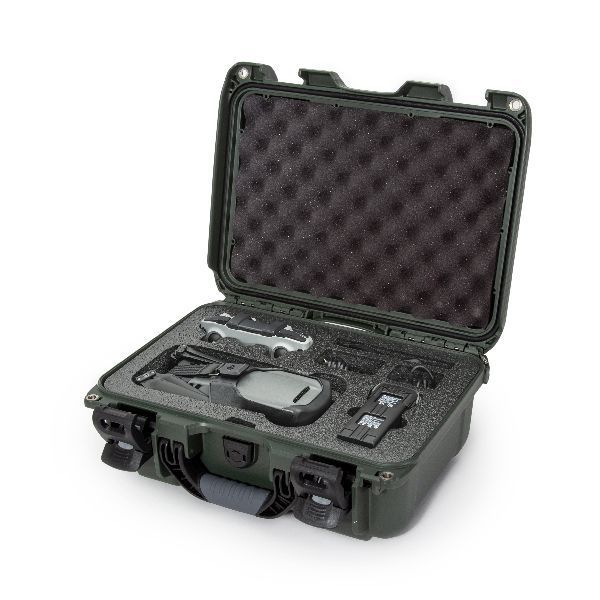 Mallette Nanuk 915 Olive avec Fermoirs TSA PowerClaw et Mousse Pré-Coupé pour DJI Mavic 3