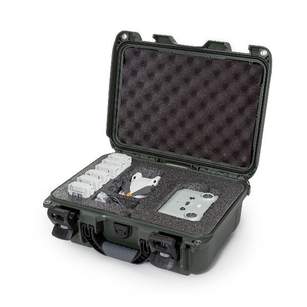 Mallette Nanuk 915 Olive avec Fermoirs TSA PowerClaw et Mousse Pré-Coupé pour un DJI Spark Fly More