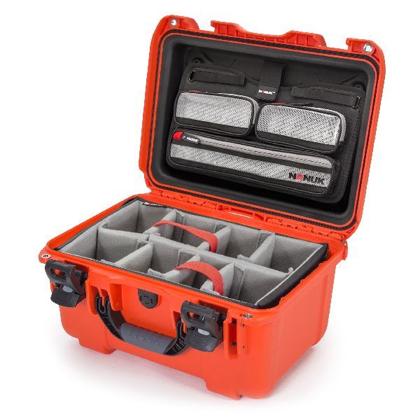 Mallette Nanuk 918 Orange avec Fermoirs TSA PowerClaw, Bande Séparatrice et Organisateur Couvercle