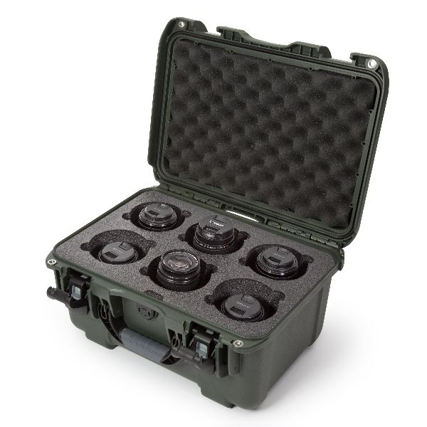 Case Nanuk 918 Olive with 6 Lens Foam