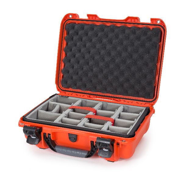 Mallette Nanuk 923 Orange avec Verrous TSA PowerClaw avec Bande Séparatrice