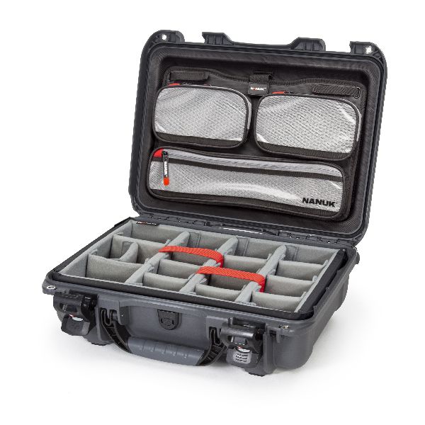 Mallette Nanuk 923 Graphite avec Fermoirs TSA PowerClaw,Bande Séparatrice et Organisateur Couvercle