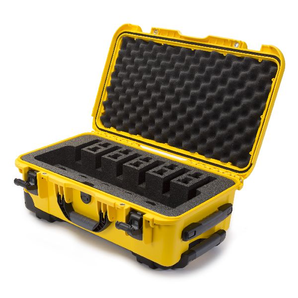Case Nanuk 935 Yellow with Pre-Cut 6 Pistols Foam