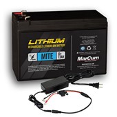 Lithium 12v 7.5ah Li-Ion Mite Battery and 3amp Charger Kit