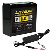 Lithium 12V 30AH LiFePO4 Max Battery and 6amp Charger Kit