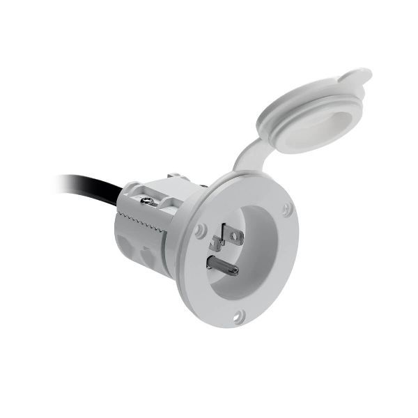 AC Power Port - White / MKR-23