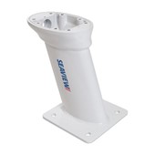 10" Tapered mast, aft lean, 7x7 base plate, white