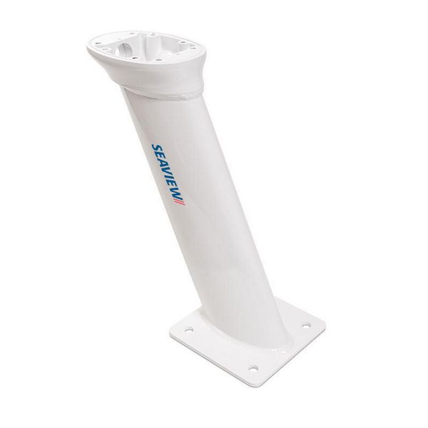 16" Tapered mast, aft lean, 7x7 base plate, white