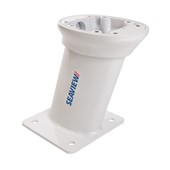 10" Tapered mast, fwd lean, 7x7 base plate, white