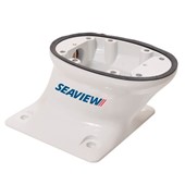 5" Tapered mast, fwd lean, 7x7 base plate, white