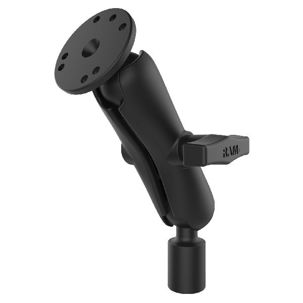 Universal Double Ball Mount with Round Plate and 1/2" NPT Thread