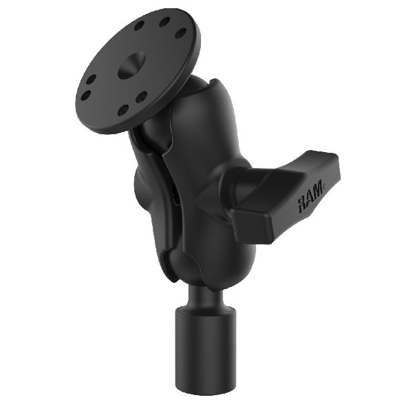 Support à double boule court avec plaque ronde et filetage NPT 1/2"