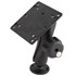 RAM C Size 1.5" Ball Mount with 2.5" Round Plate AMPs Hole Pattern, Medium Double Socket Arm, 4.75"