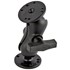 RAM C Size 1.5" Ball Mount with Short Double Socket Arm & 2/2.5" Round Plate AMPs hole pattern